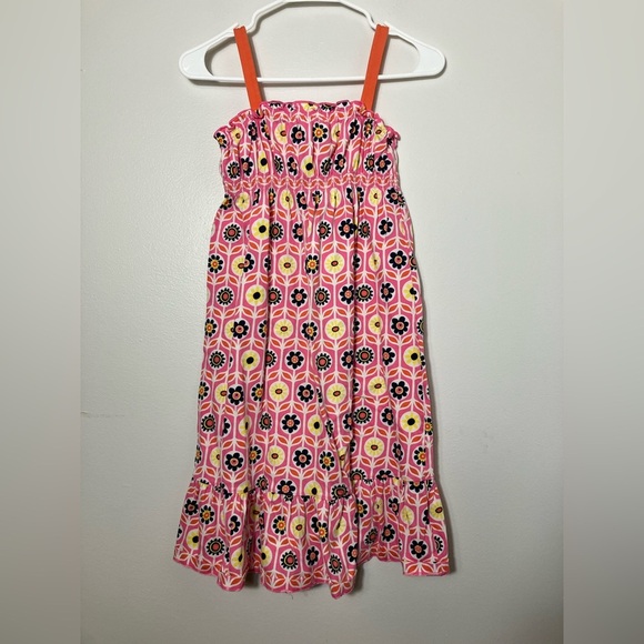 hannah andersson Summer Dress Girls Sz 130 (US 8) Floral Tank Cotton Lightweight - Picture 1 of 7